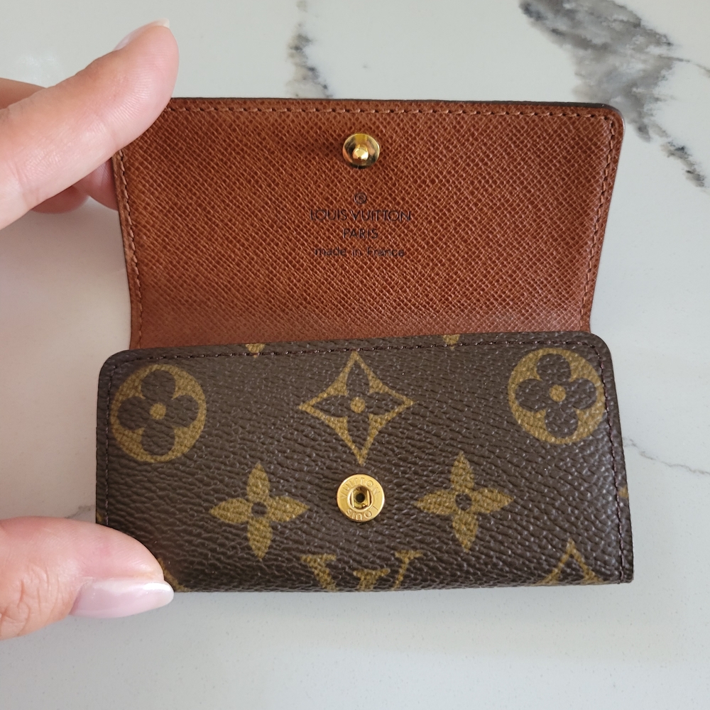 🍒 Louis Vuitton Brown Monogram Key & Card Holder - Picture 9 of 9